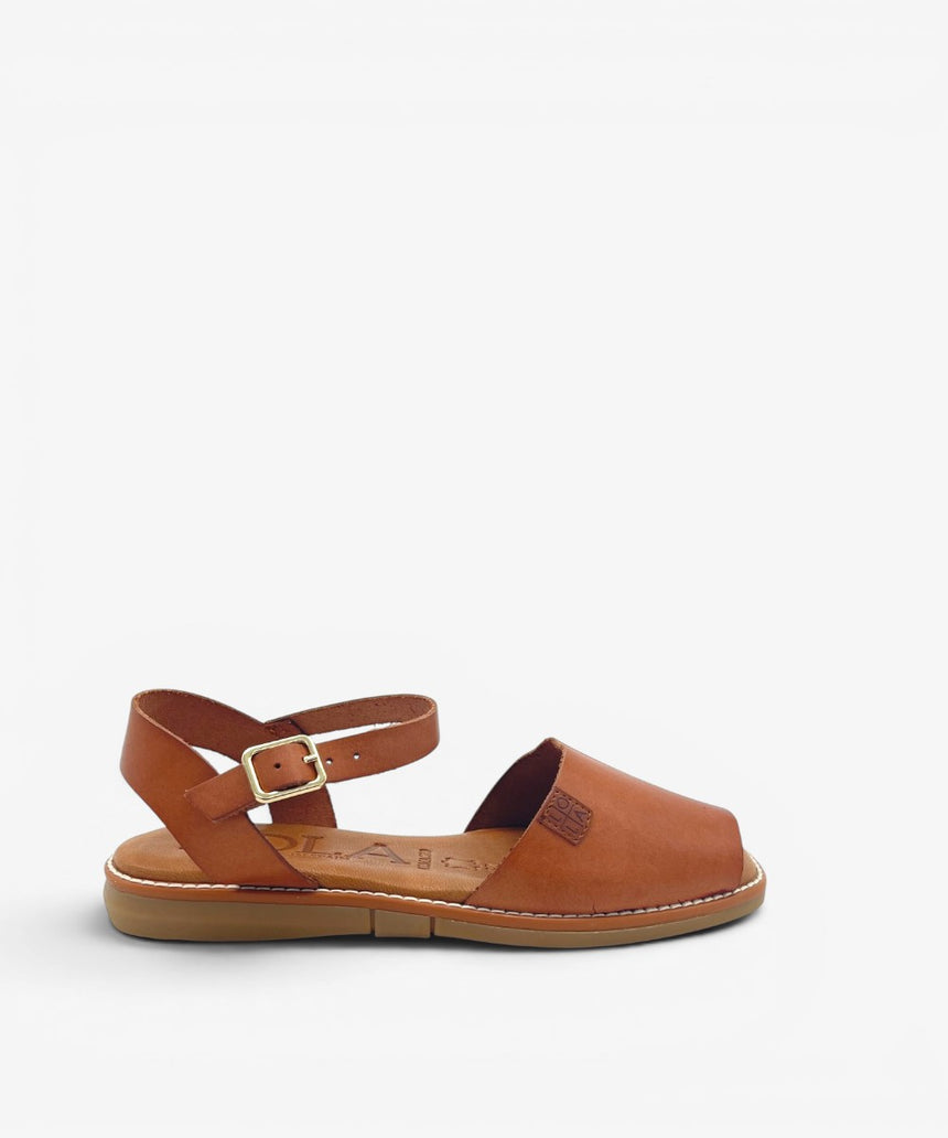 Sandalia plana GALDANA-TH color cuero