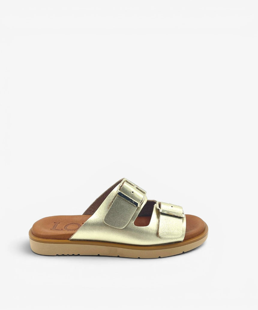 Sandalias planas PELOSA platino