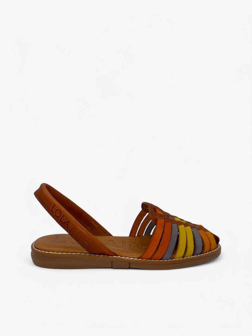 Menorquinas planas BINIGAUS combi-cuero