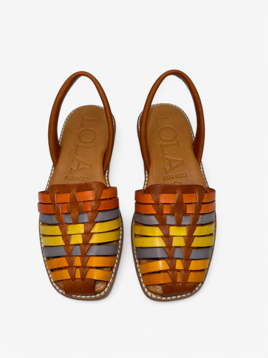 Menorquinas planas BINIGAUS combi-cuero