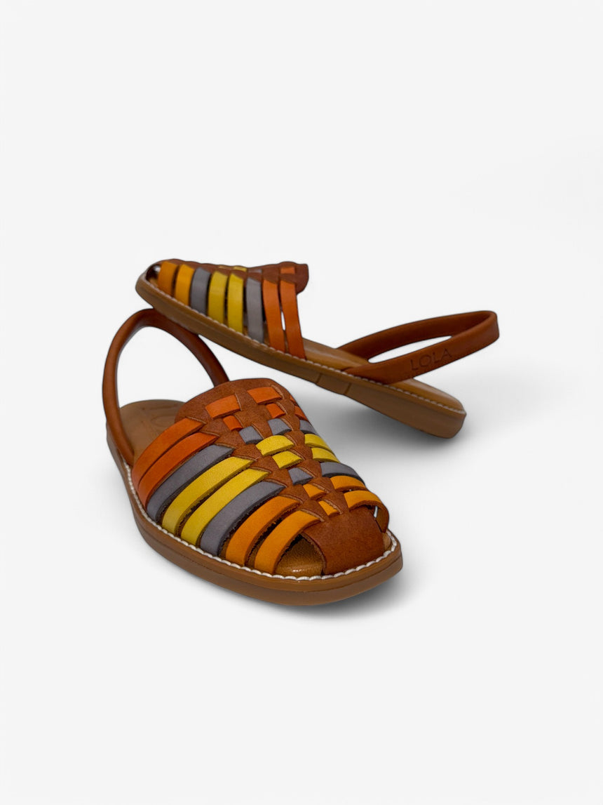 Menorquinas planas BINIGAUS combi-cuero