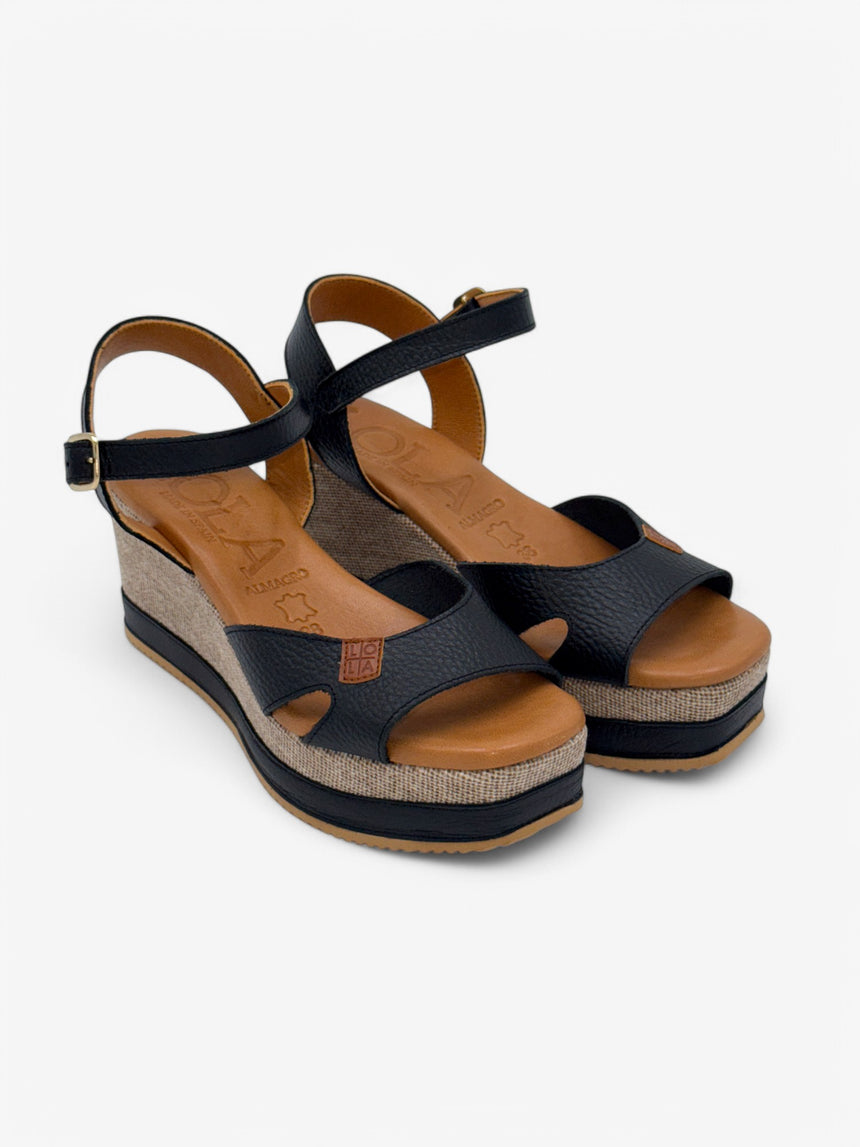 Sandalias con cuña SAVINA negro