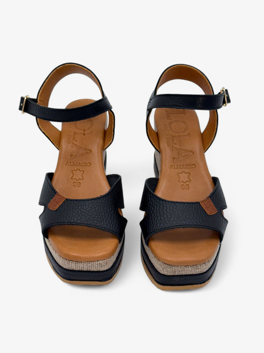 Sandalias con cuña SAVINA negro