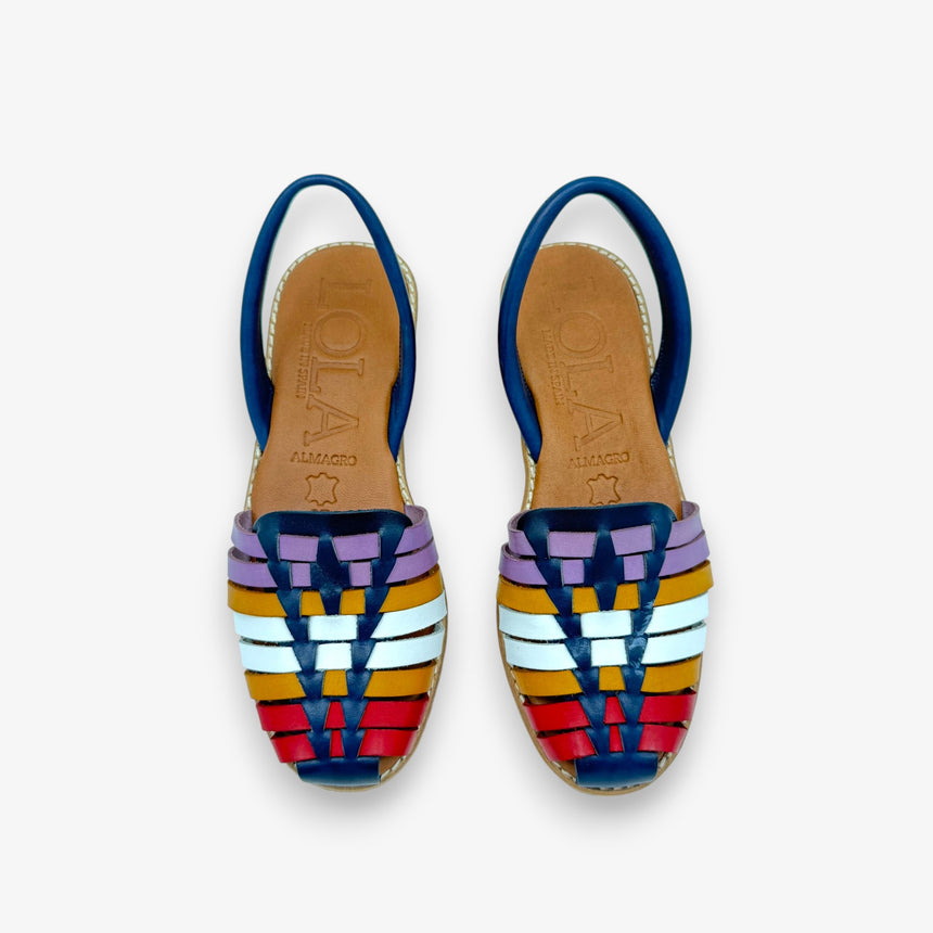 Menorquinas con cuña MACARELLA panama-blanco