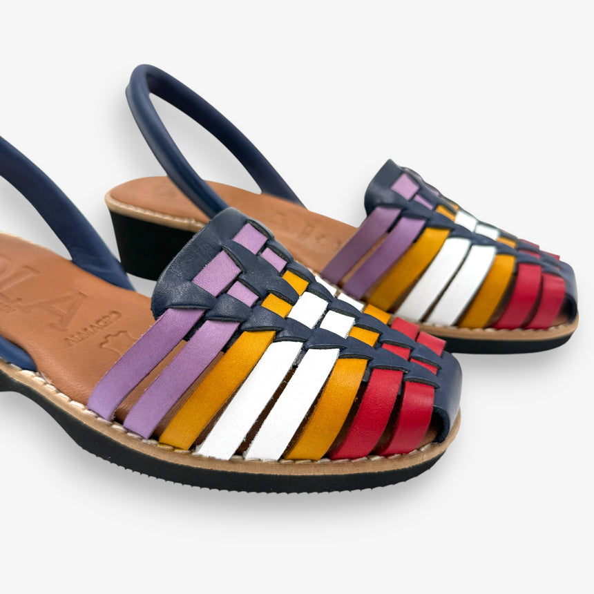 Menorquinas con cuña MACARELLA panama-blanco