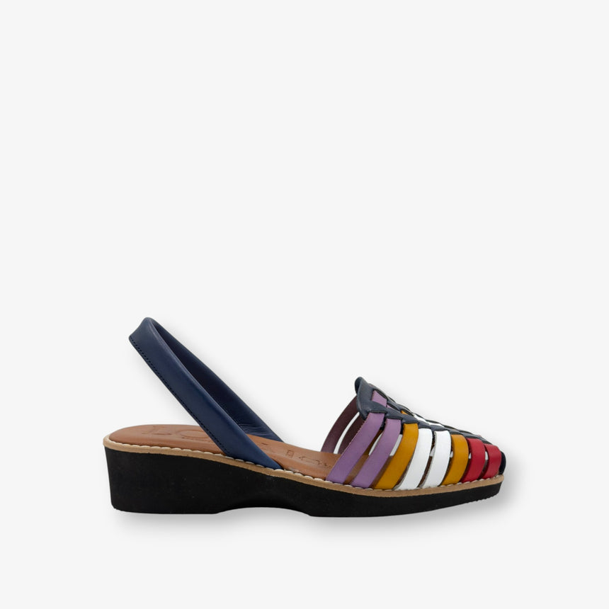 Menorquinas con cuña MACARELLA panama-blanco