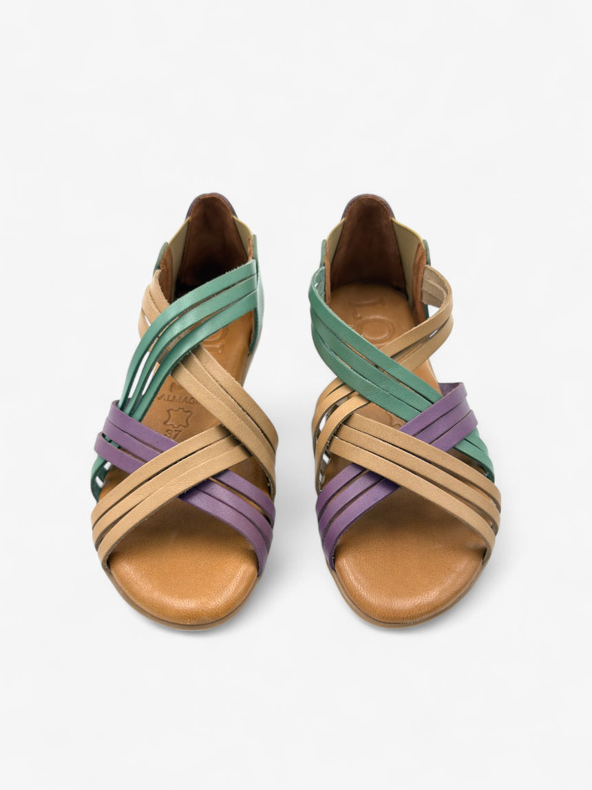 Sandalias planas ESCORXADA combi-violeta (muestra)