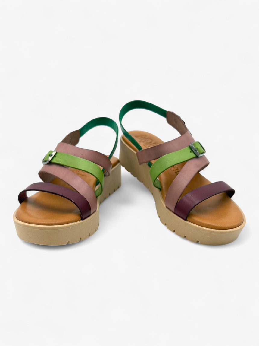 Sandalia con cuña VITAMINICA marrón