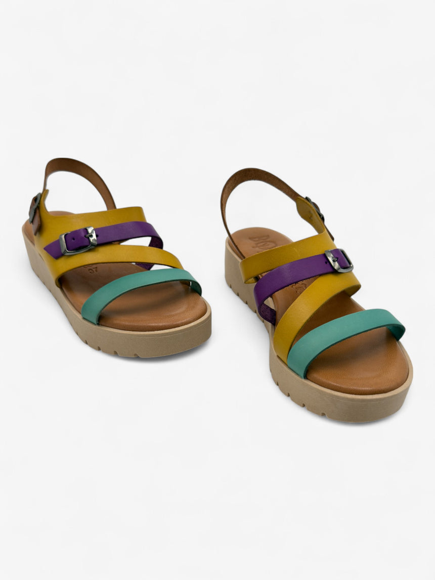 Sandalia con cuña PROVENZALE amarillas