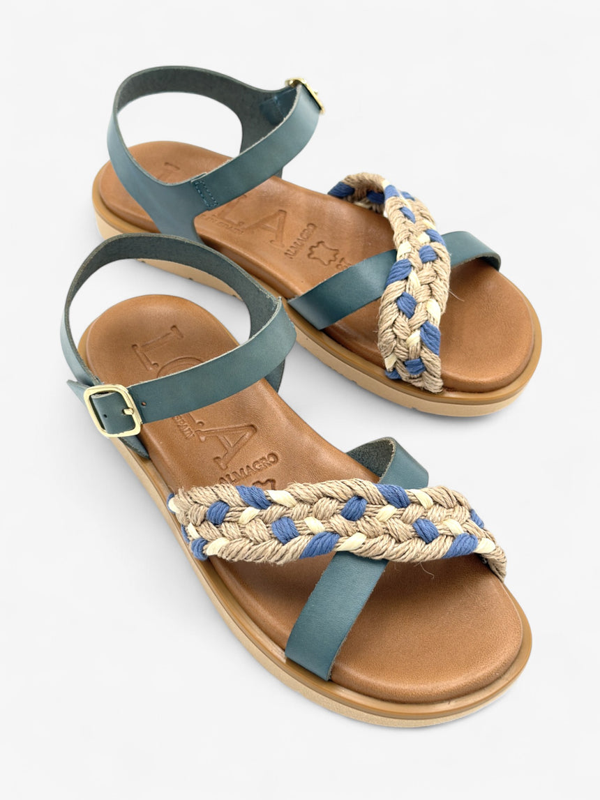 Sandalia plana con tiras cruzadas LOLA ALMAGRO