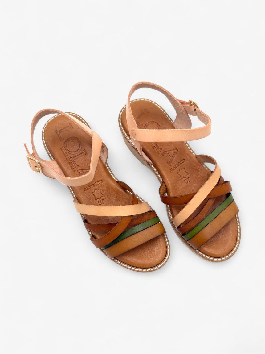 Sandalia con cuña ROSSA combi-dune LOLA ALMAGRO