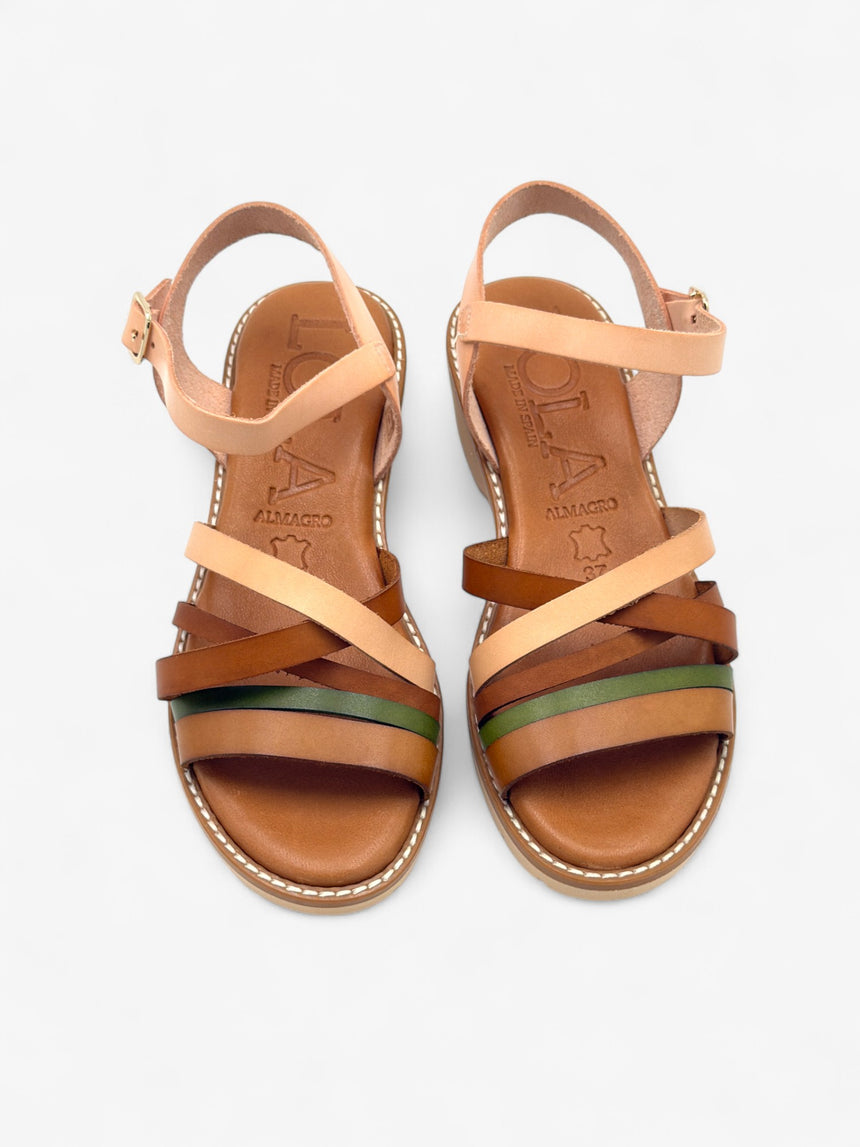 Sandalia con cuña ROSSA combi-dune LOLA ALMAGRO