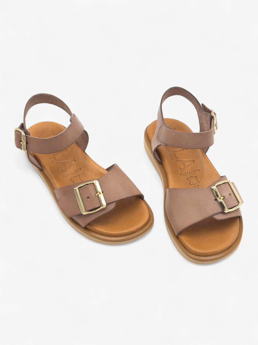 Sandalia plana LI COSSI color lino LOLA ALMAGRO