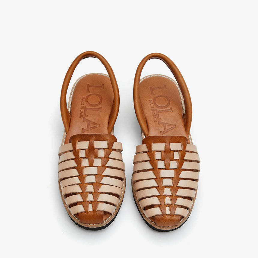 Menorcan sandals with wedge MACARELLA hazelnut-sand