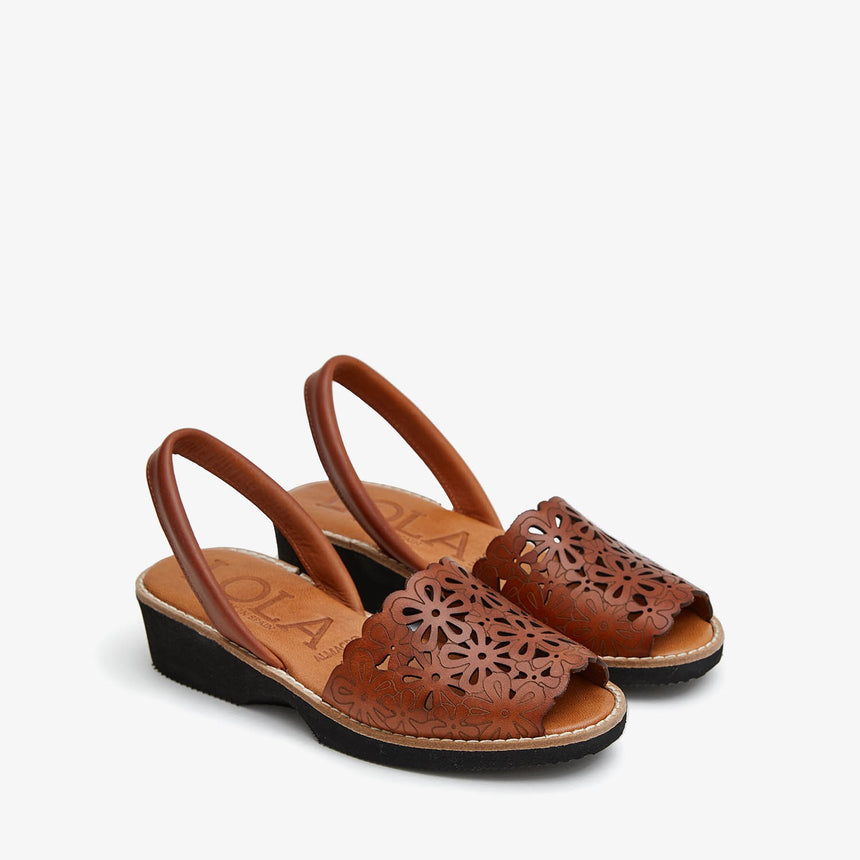 Menorcan sandals with BINIBECA leather wedge