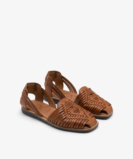 SAONA leather flat sandals