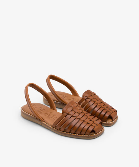 BINIGAUS leather flat Menorquina sandals
