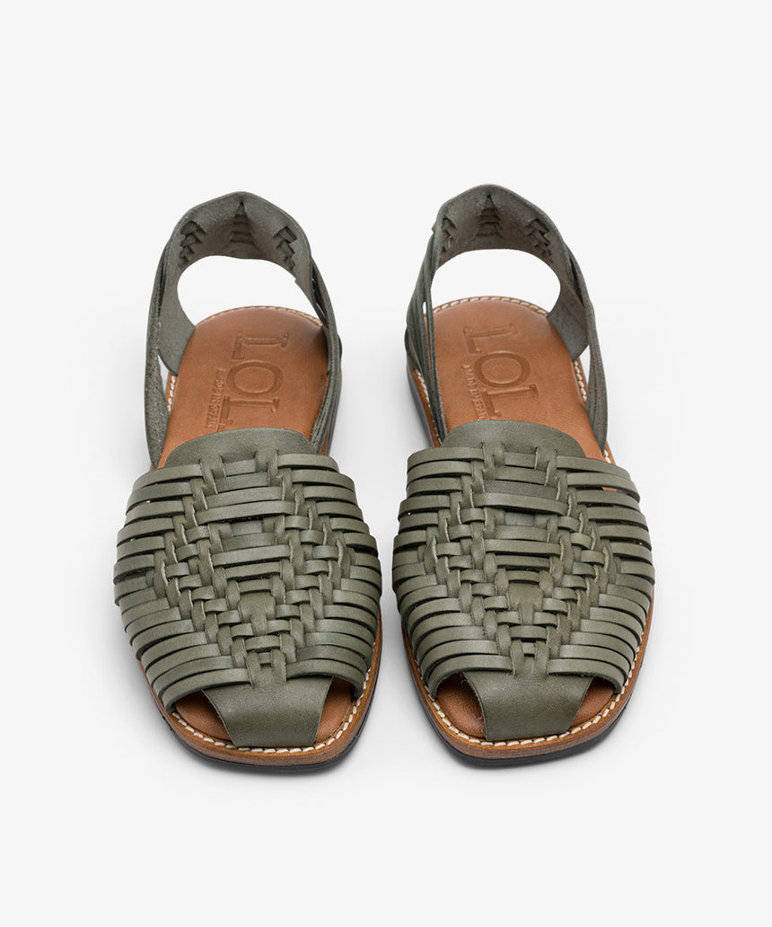 SAONA wasabi flat sandals