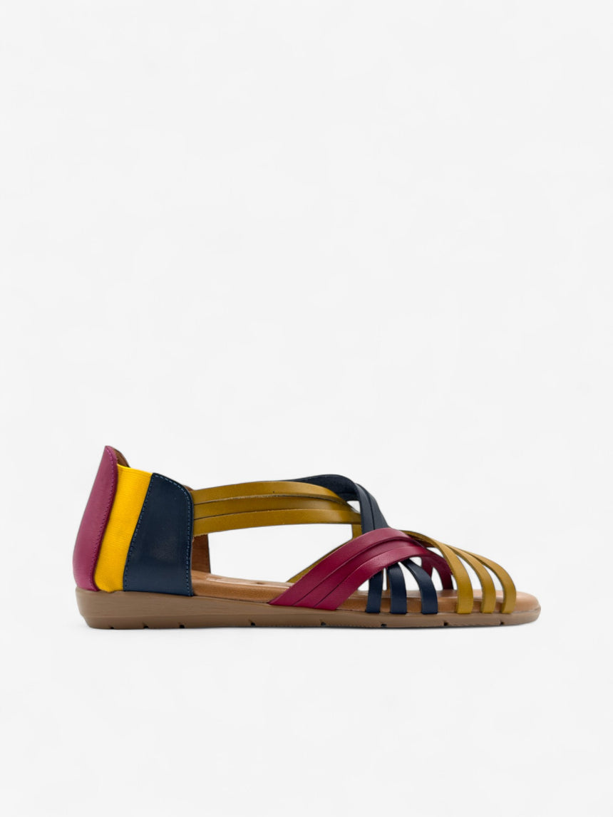 Sandalias planas ESCORXADA combi-berry (muestra)